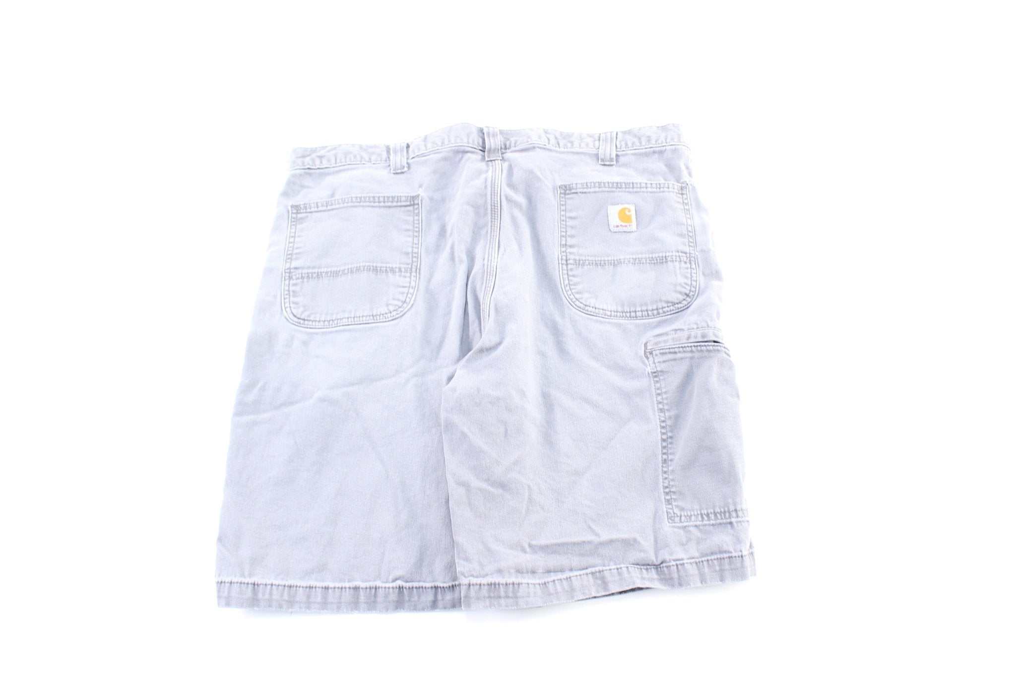Carhartt Logo Patch Grey Carpenter Shorts - Pants/Shorts - Thrifted Threads