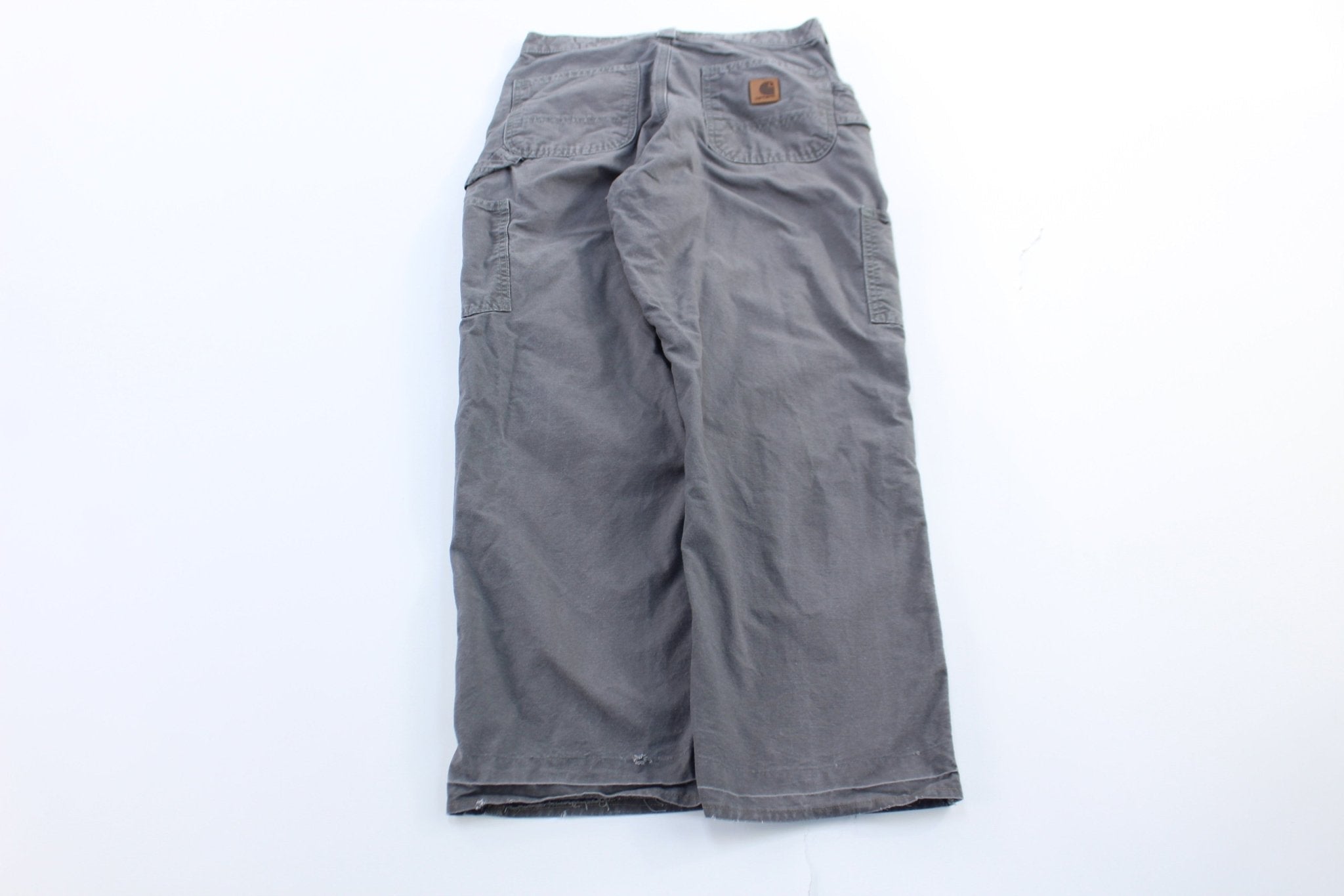 Carhartt Logo Patch Grey Carpenter Shorts - Pants/Shorts - Thrifted Threads