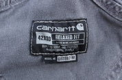 Carhartt Logo Patch Grey Double Knee Overalls - Overalls - Thrifted Threads