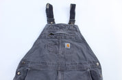 Carhartt Logo Patch Grey Double Knee Overalls - Overalls - Thrifted Threads