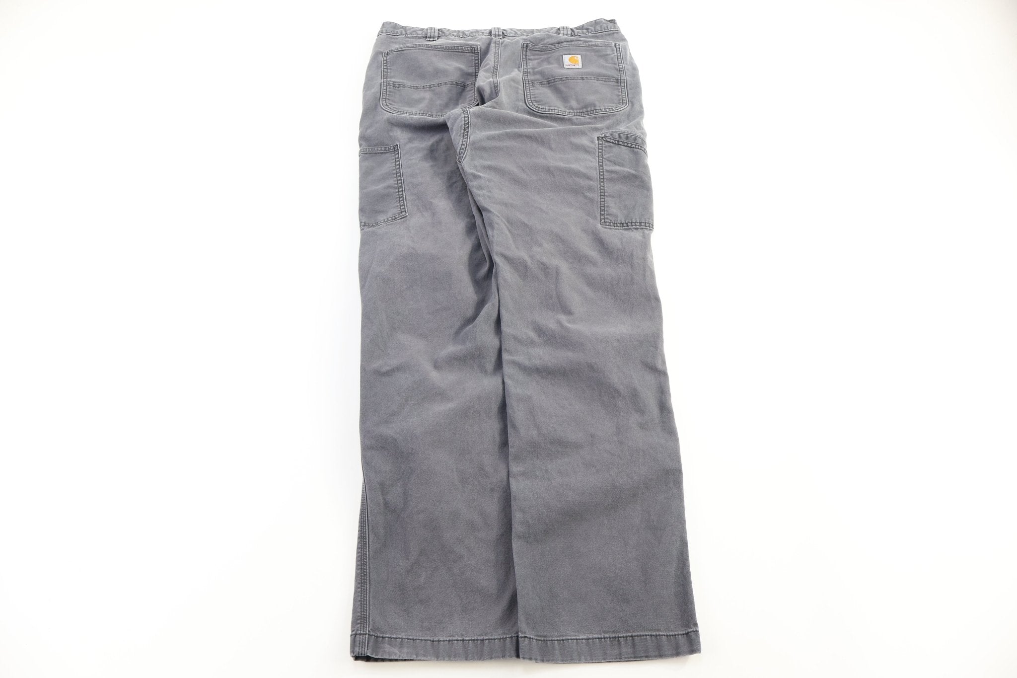 Carhartt Logo Patch Grey Double Knee Pants - Pants - Thrifted Threads
