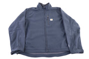 Carhartt Logo Patch Grey Full Zip Jacket - Jacket - Thrifted Threads