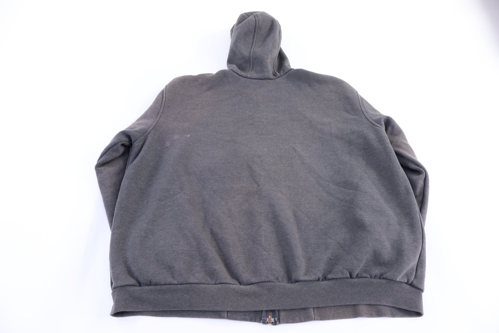 Carhartt Logo Patch Grey Full Zip Jacket - Jacket - Thrifted Threads