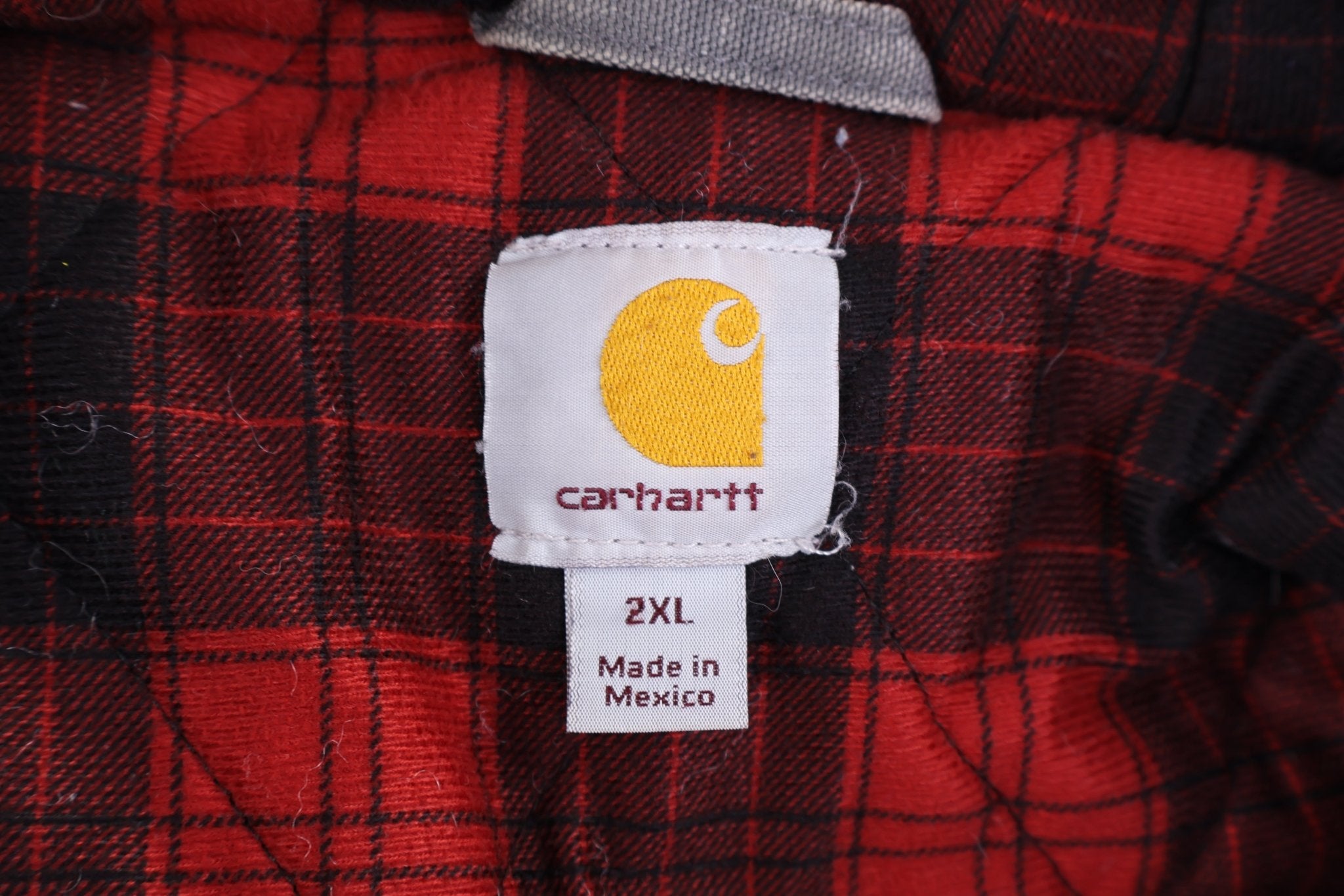Carhartt Logo Patch Grey Full Zip Jacket - Jacket - Thrifted Threads