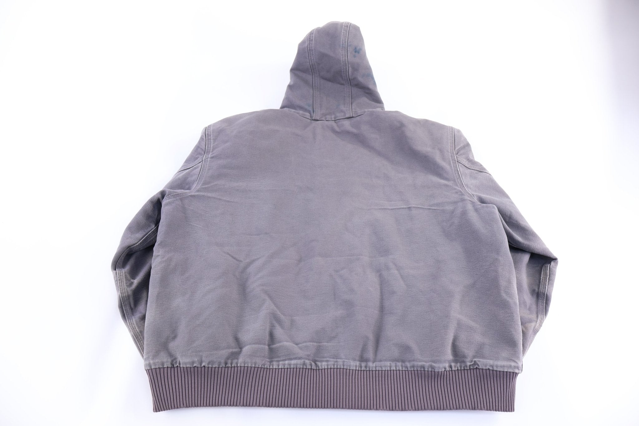 Carhartt Logo Patch Grey Full Zip Jacket - Jacket - Thrifted Threads