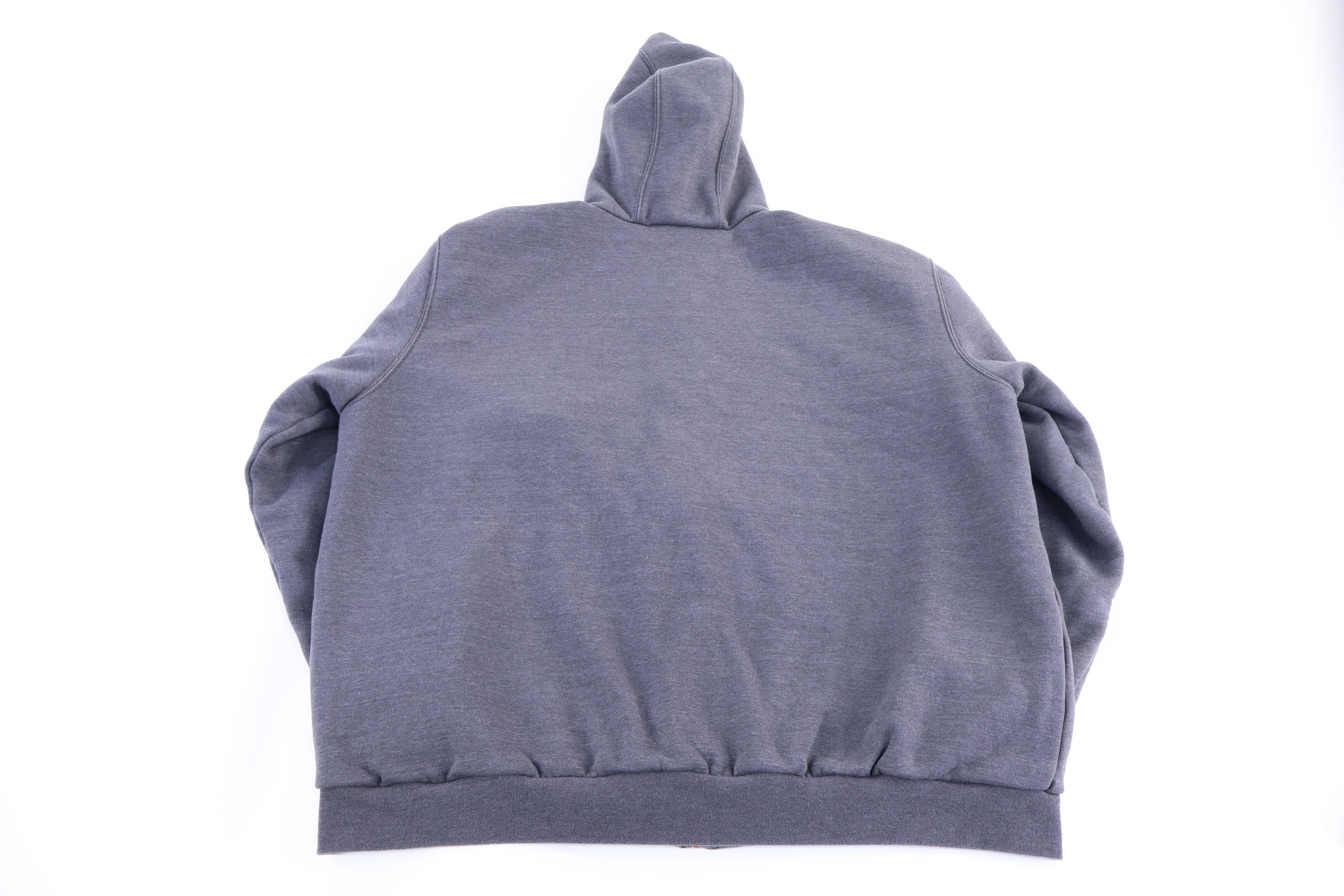 Carhartt Logo Patch Grey Full Zip Jacket - Jacket - Thrifted Threads