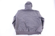Carhartt Logo Patch Grey Full Zip Jacket - jacket - Thrifted Threads