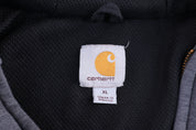 Carhartt Logo Patch Grey Full Zip Jacket - Jacket - Thrifted Threads