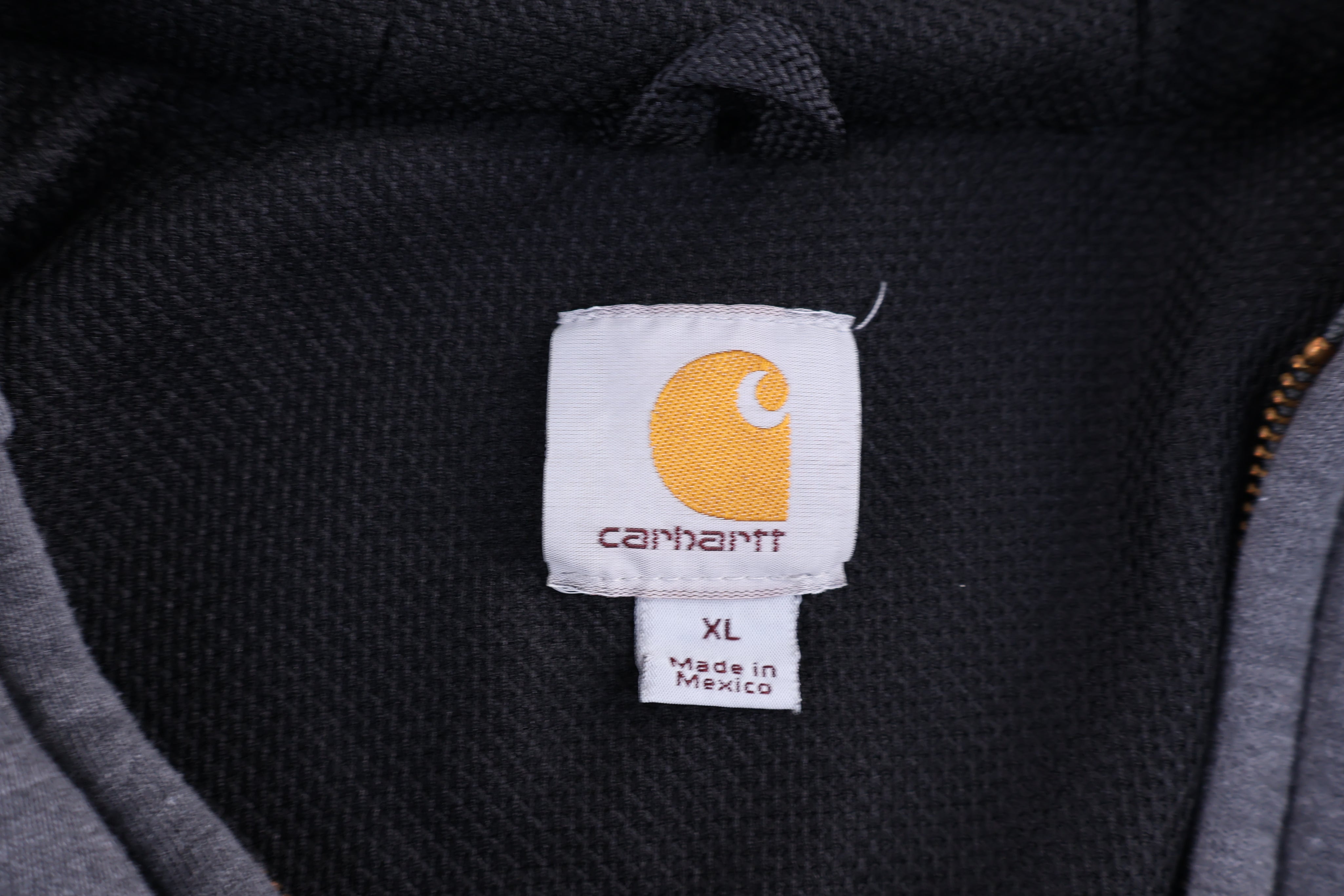 Carhartt Logo Patch Grey Full Zip Jacket - Jacket - Thrifted Threads
