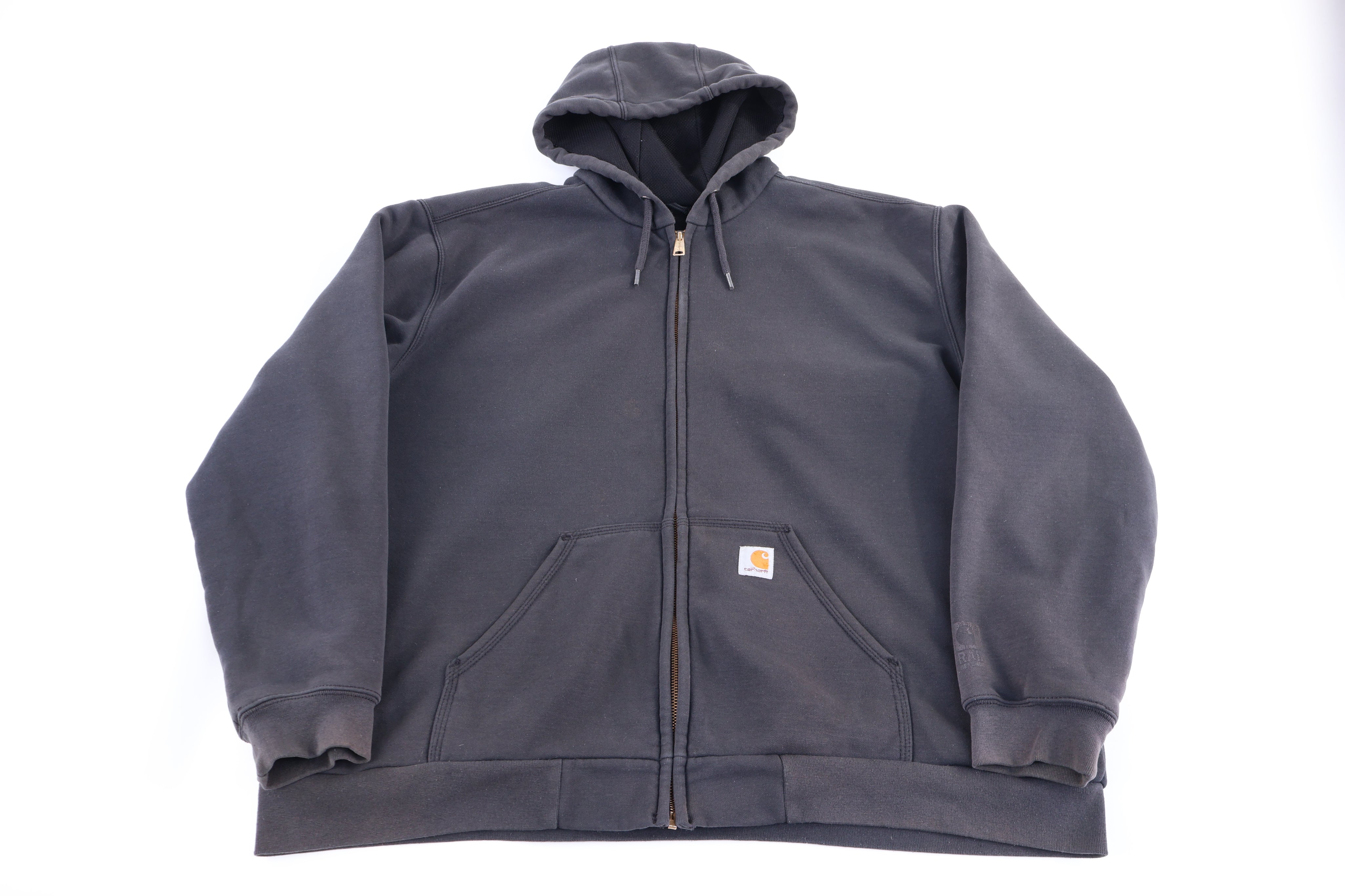 Carhartt Logo Patch Grey Full Zip Jacket - Jacket - Thrifted Threads