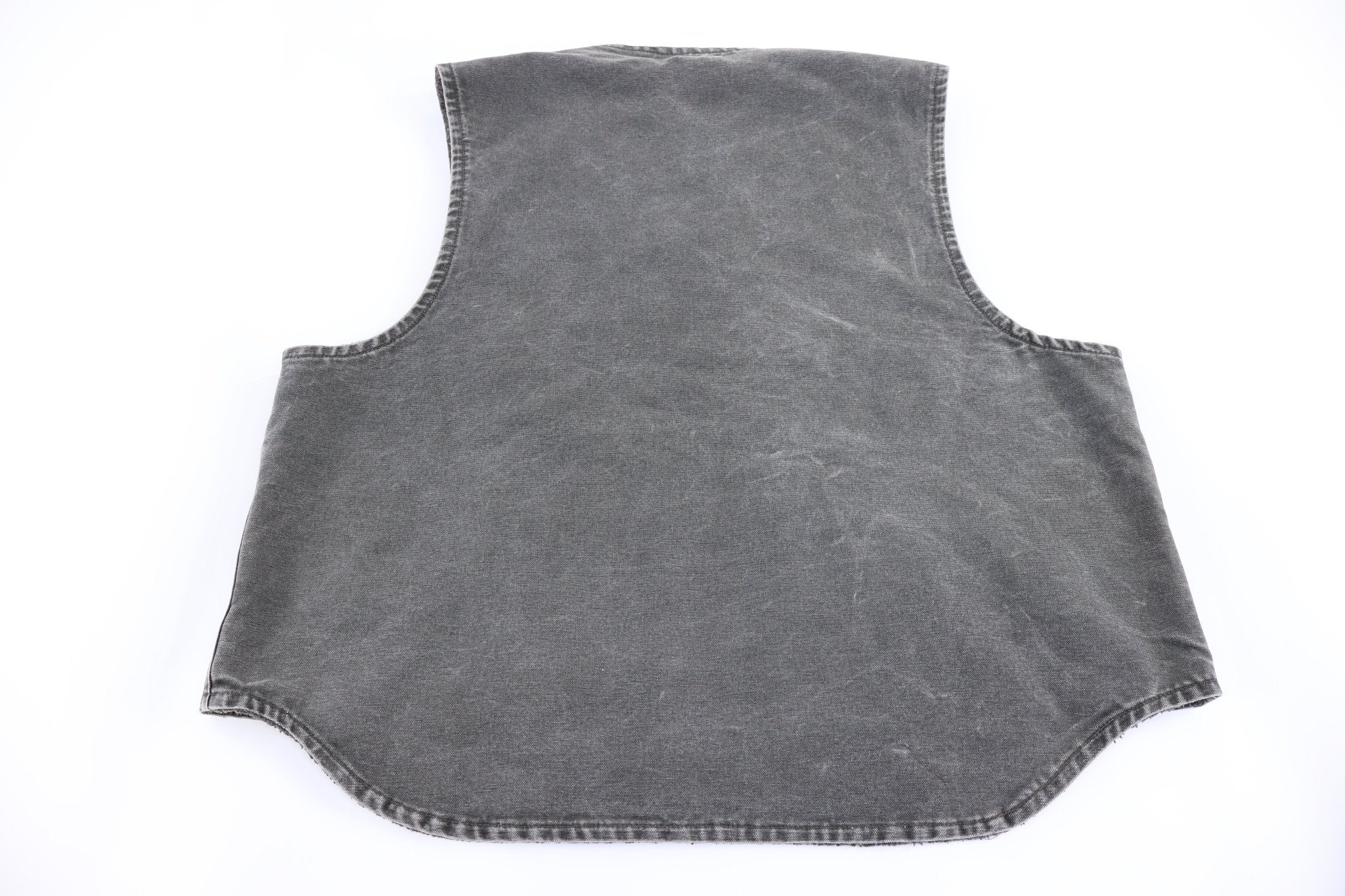 Carhartt Logo Patch Grey Full Zip Vest - Vest - Thrifted Threads