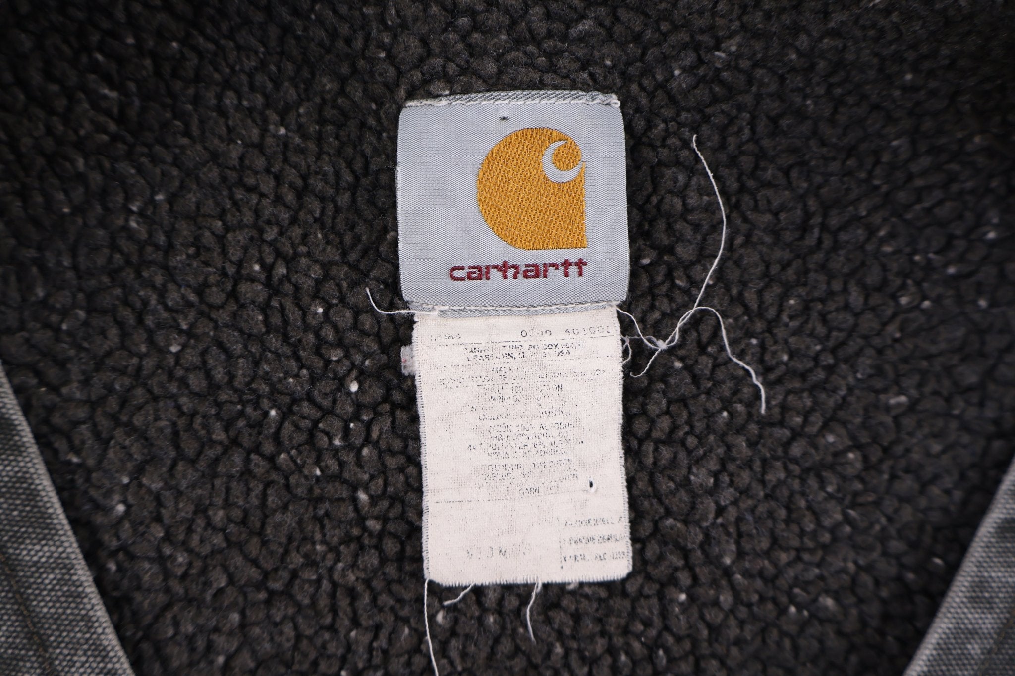 Carhartt Logo Patch Grey Full Zip Vest - Vest - Thrifted Threads