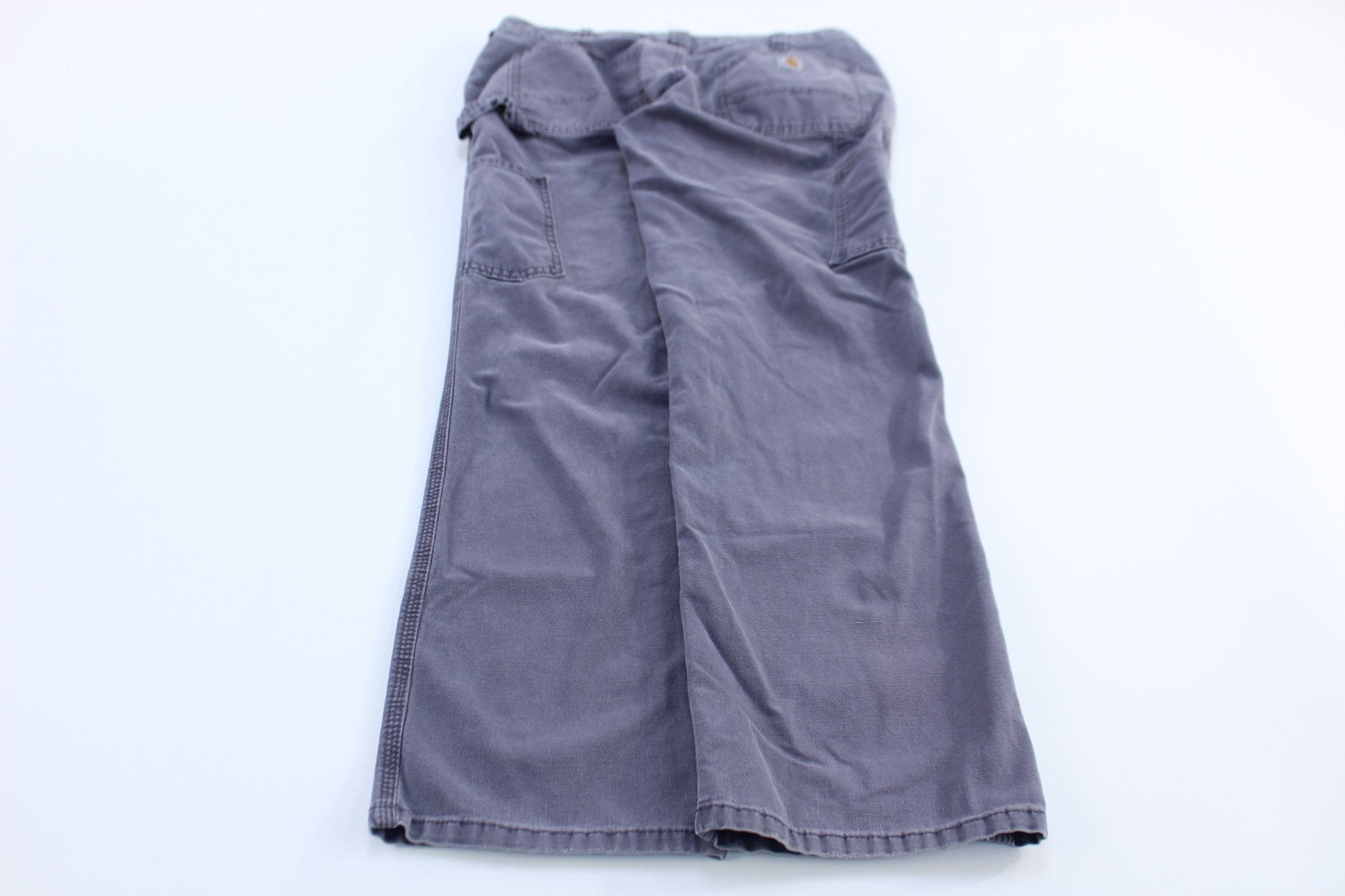 Carhartt Logo Patch Grey Original Fit Pants - Pants - Thrifted Threads