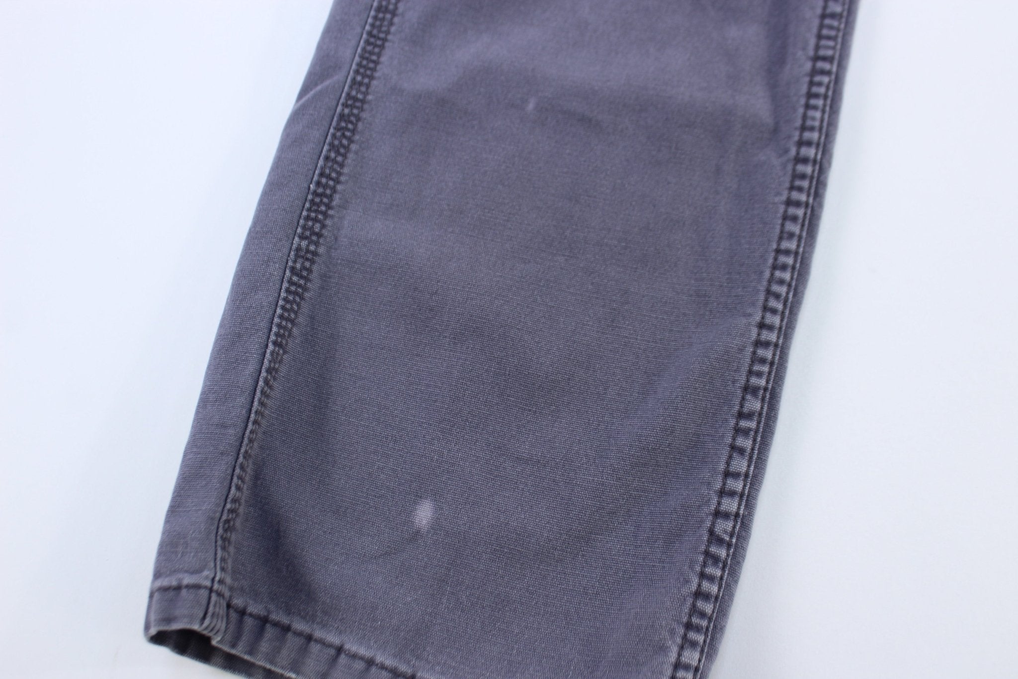 Carhartt Logo Patch Grey Original Fit Pants - Pants - Thrifted Threads