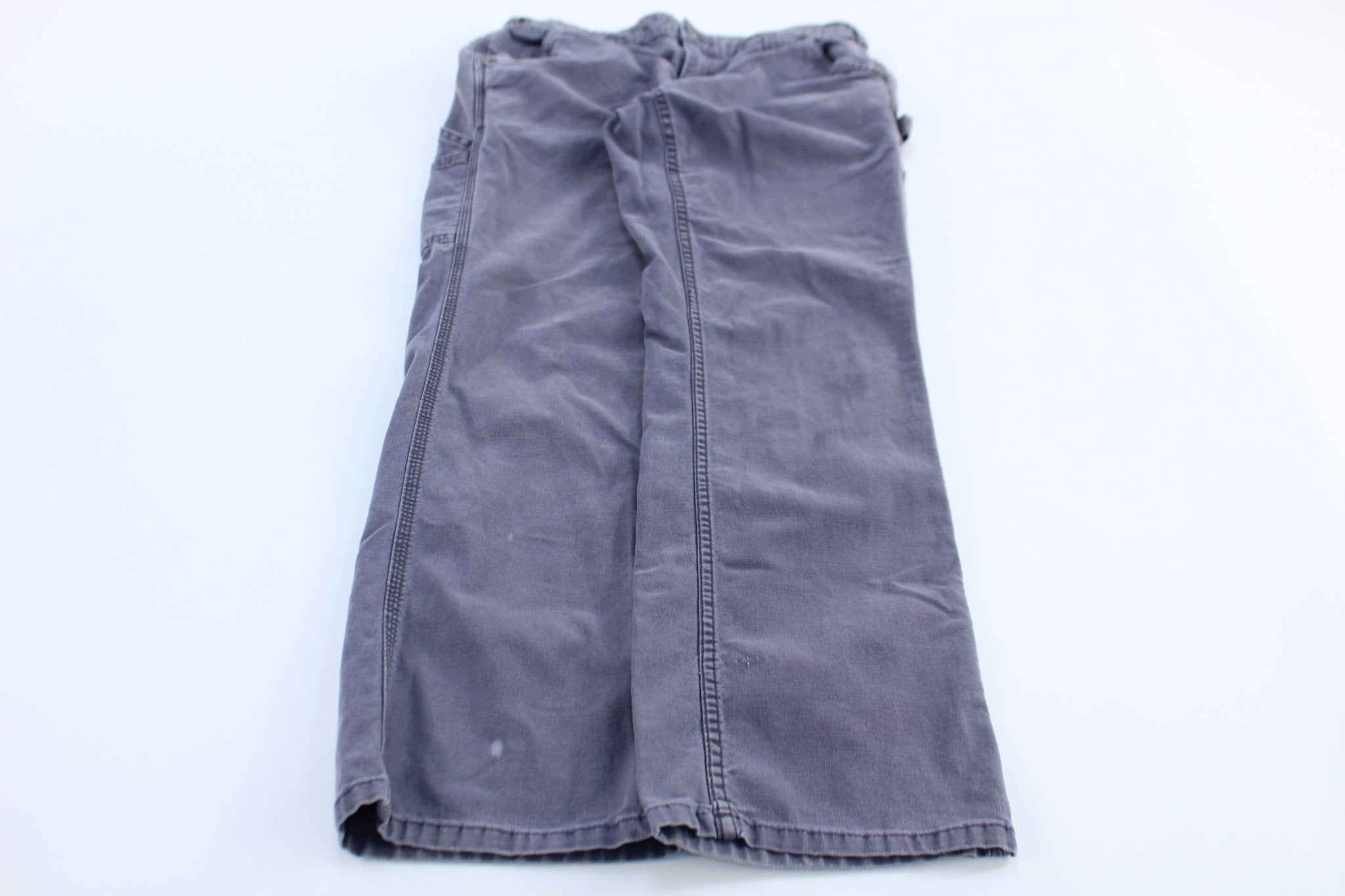 Carhartt Logo Patch Grey Original Fit Pants - Pants - Thrifted Threads