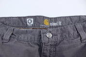 Carhartt Logo Patch Grey Pants - ThriftedThreads.com