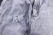 Carhartt Logo Patch Grey Pants - ThriftedThreads.com