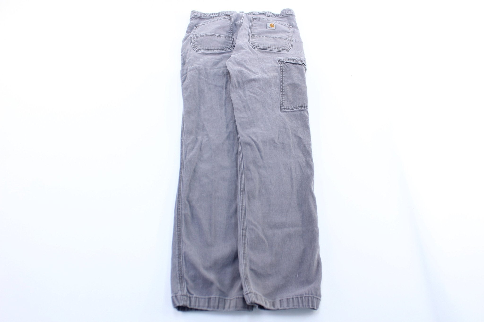 Carhartt Logo Patch Grey Pants - ThriftedThreads.com