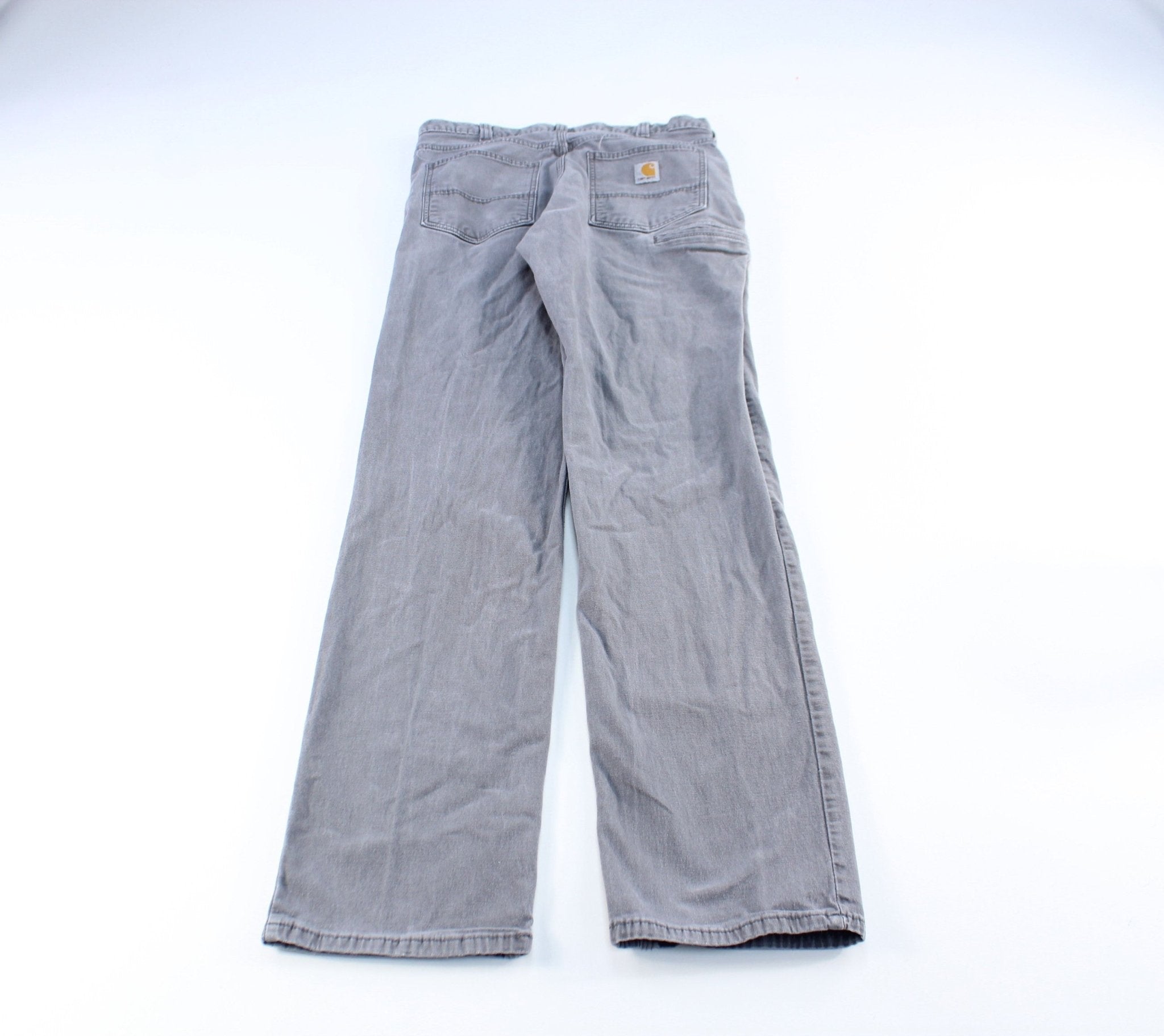 Carhartt Logo Patch Grey Pants - ThriftedThreads.com