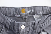 Carhartt Logo Patch Grey Pants - ThriftedThreads.com