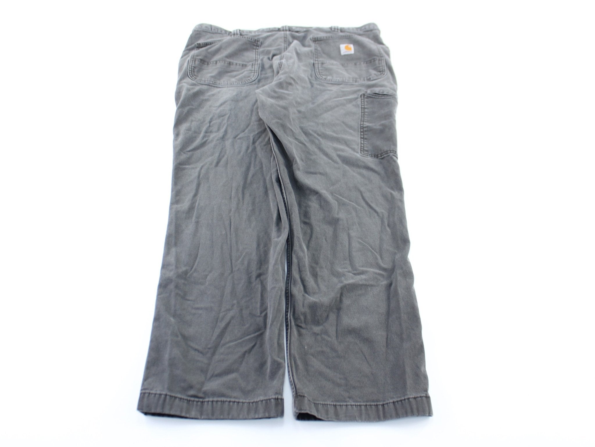 Carhartt Logo Patch Grey Pants - ThriftedThreads.com