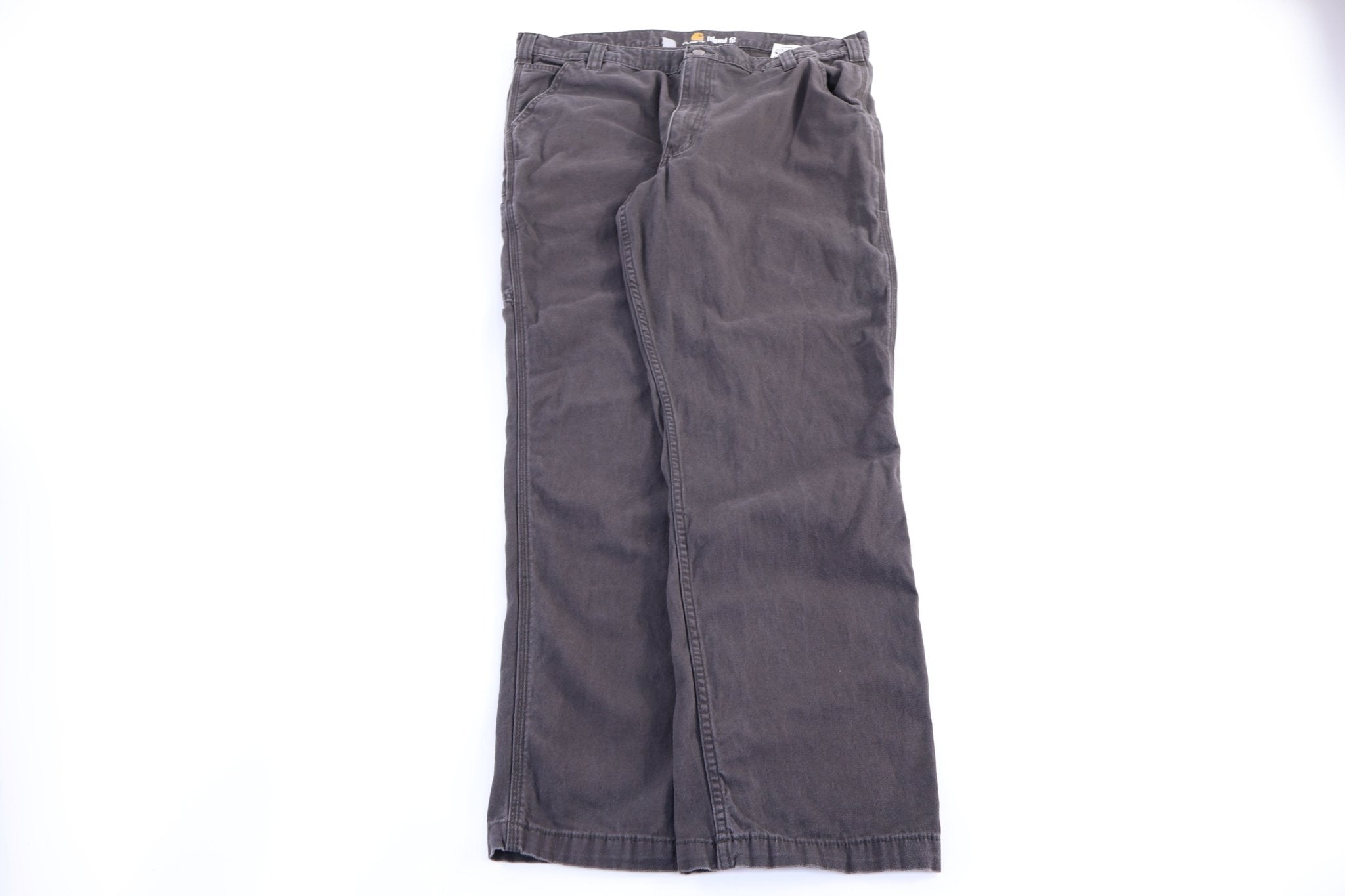 Carhartt Logo Patch Grey Pants - pants - Thrifted Threads
