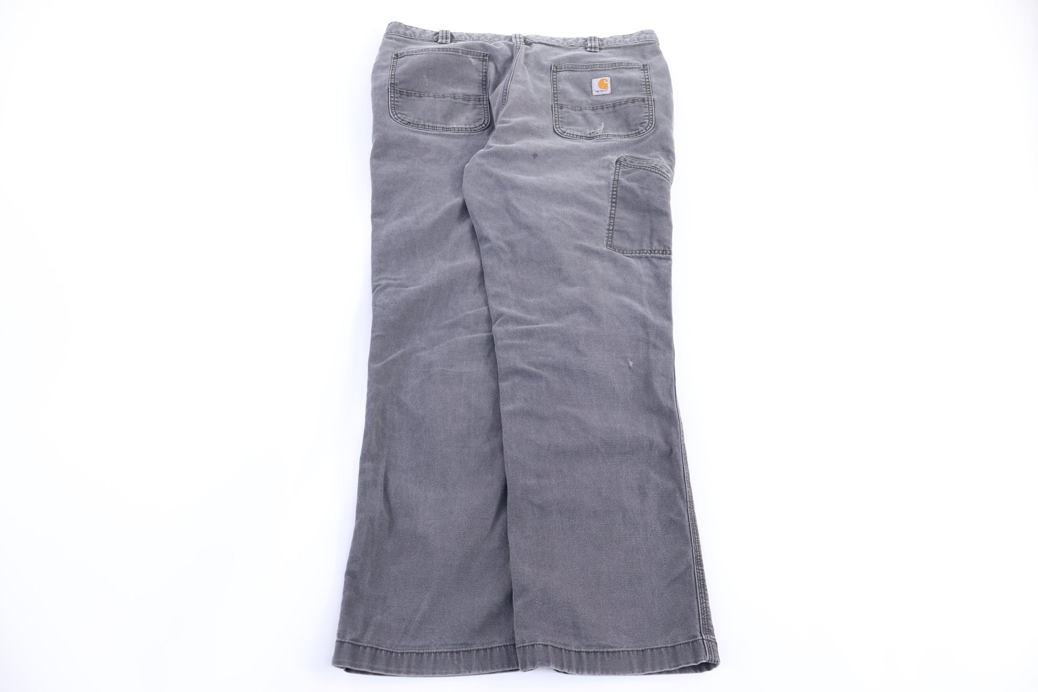 Carhartt Logo Patch Grey Pants - Pants - Thrifted Threads