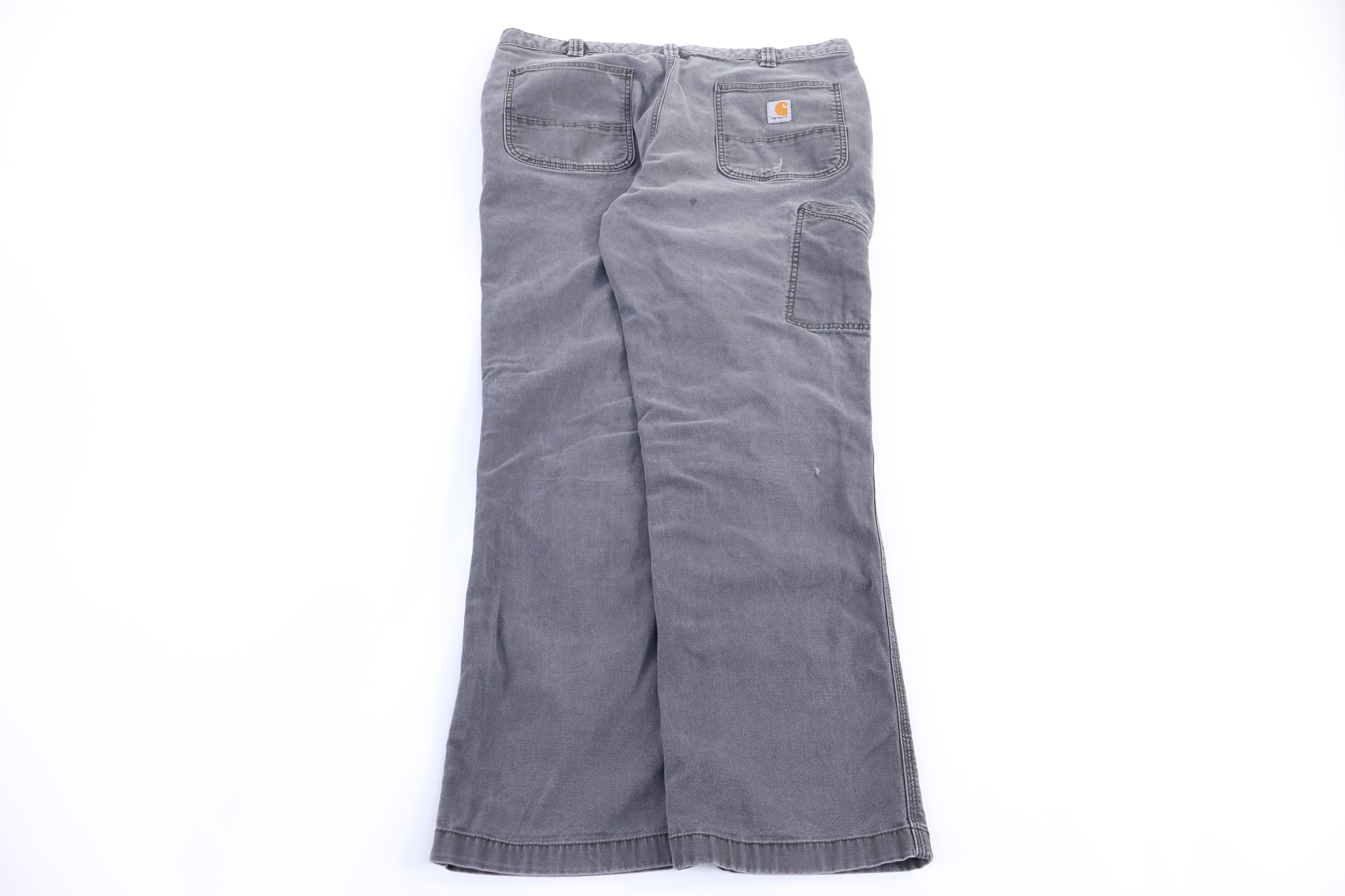 Carhartt Logo Patch Grey Pants - Pants - Thrifted Threads
