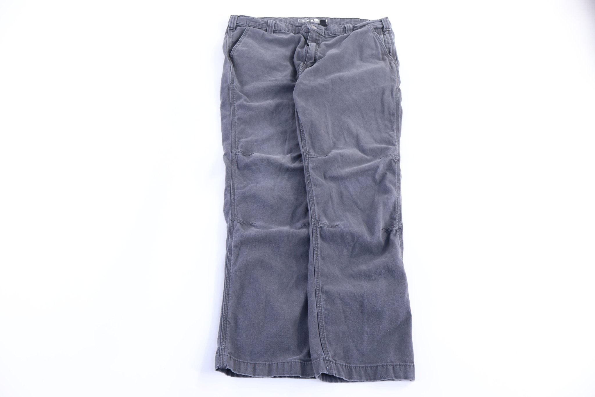 Carhartt Logo Patch Grey Pants - Pants - Thrifted Threads