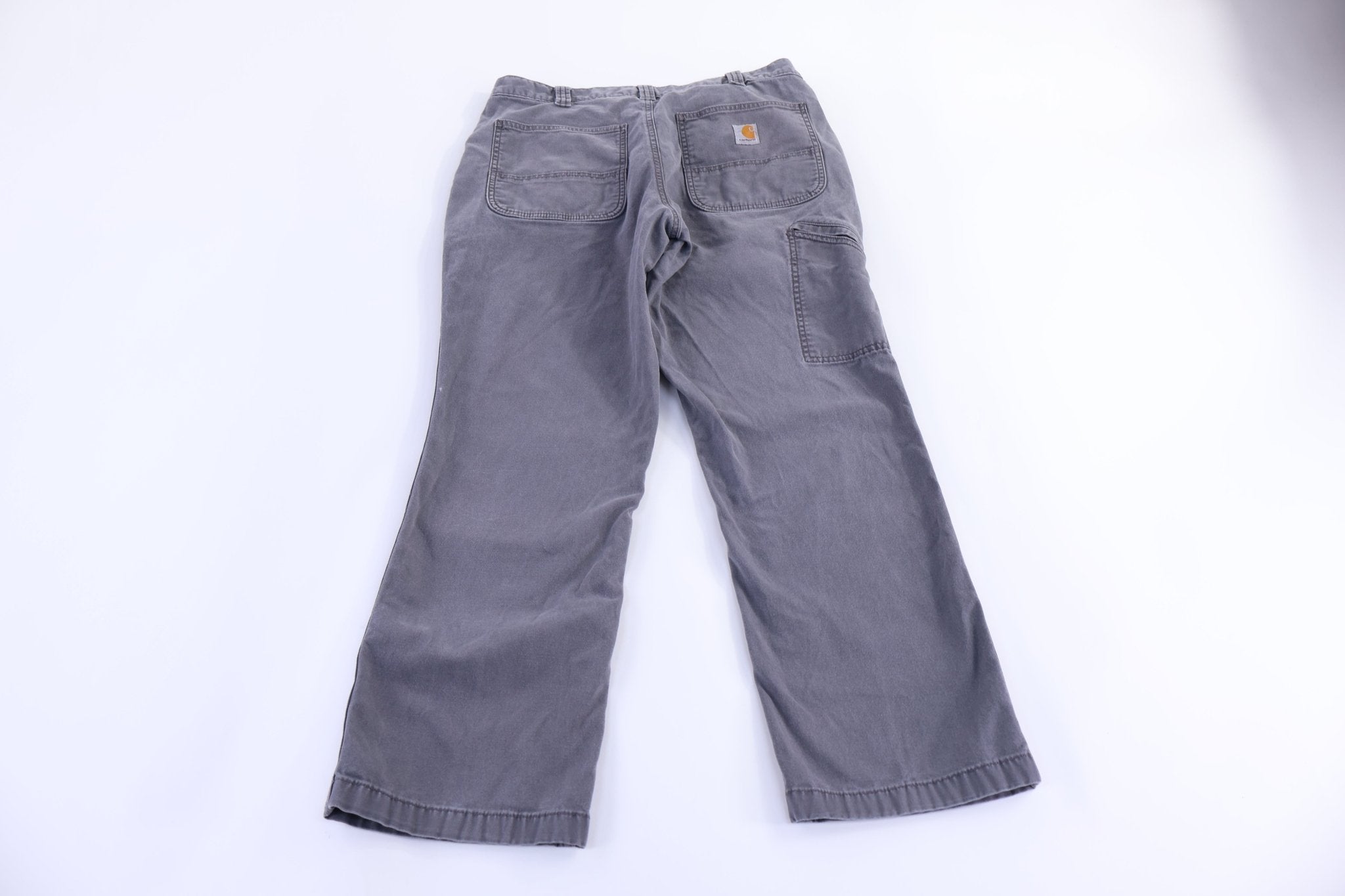 Carhartt Logo Patch Grey Pants - Pants - Thrifted Threads