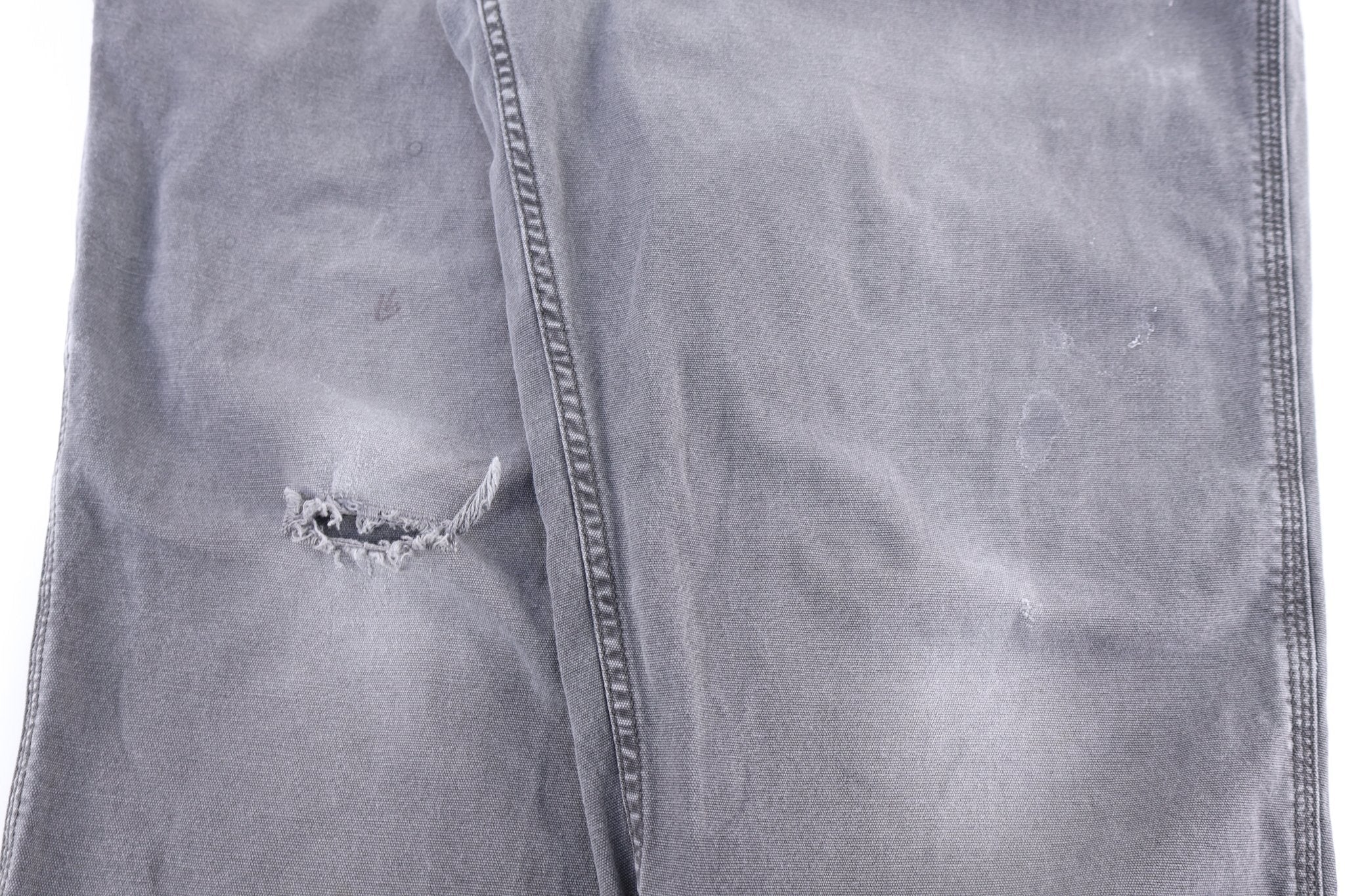 Carhartt Logo Patch Grey Pants - Pants - Thrifted Threads