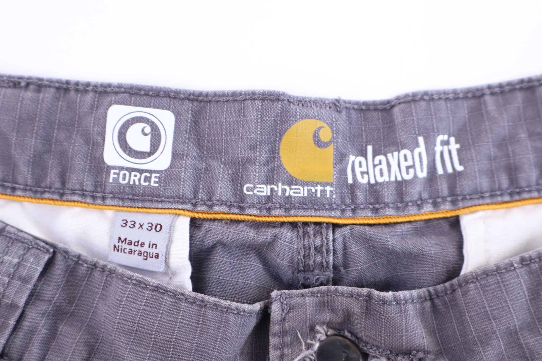 Carhartt Logo Patch Grey Pants - Pants - Thrifted Threads
