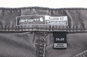Carhartt Logo Patch Grey Pants - Pants - Thrifted Threads