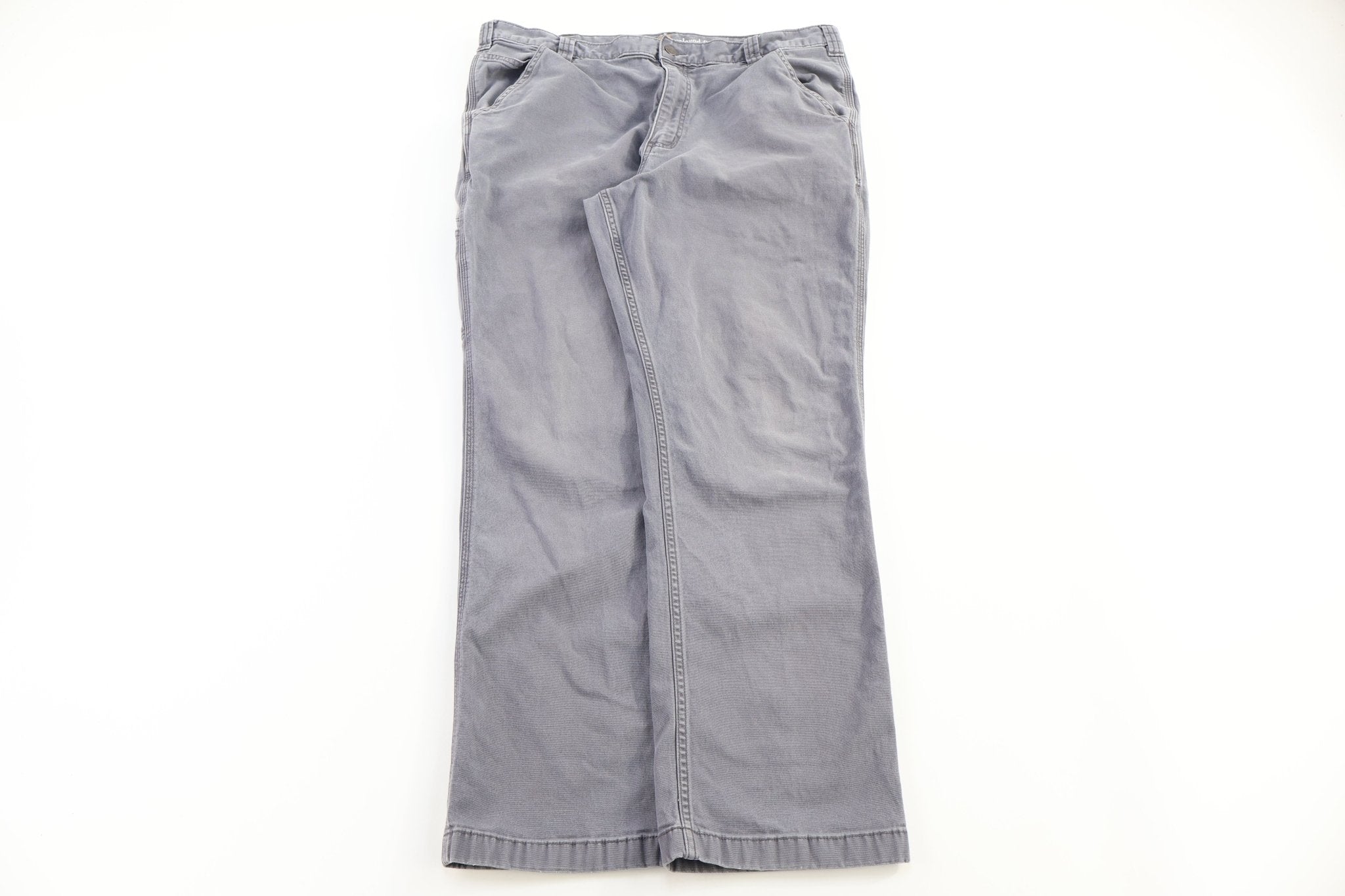Carhartt Logo Patch Grey Pants - pants - Thrifted Threads