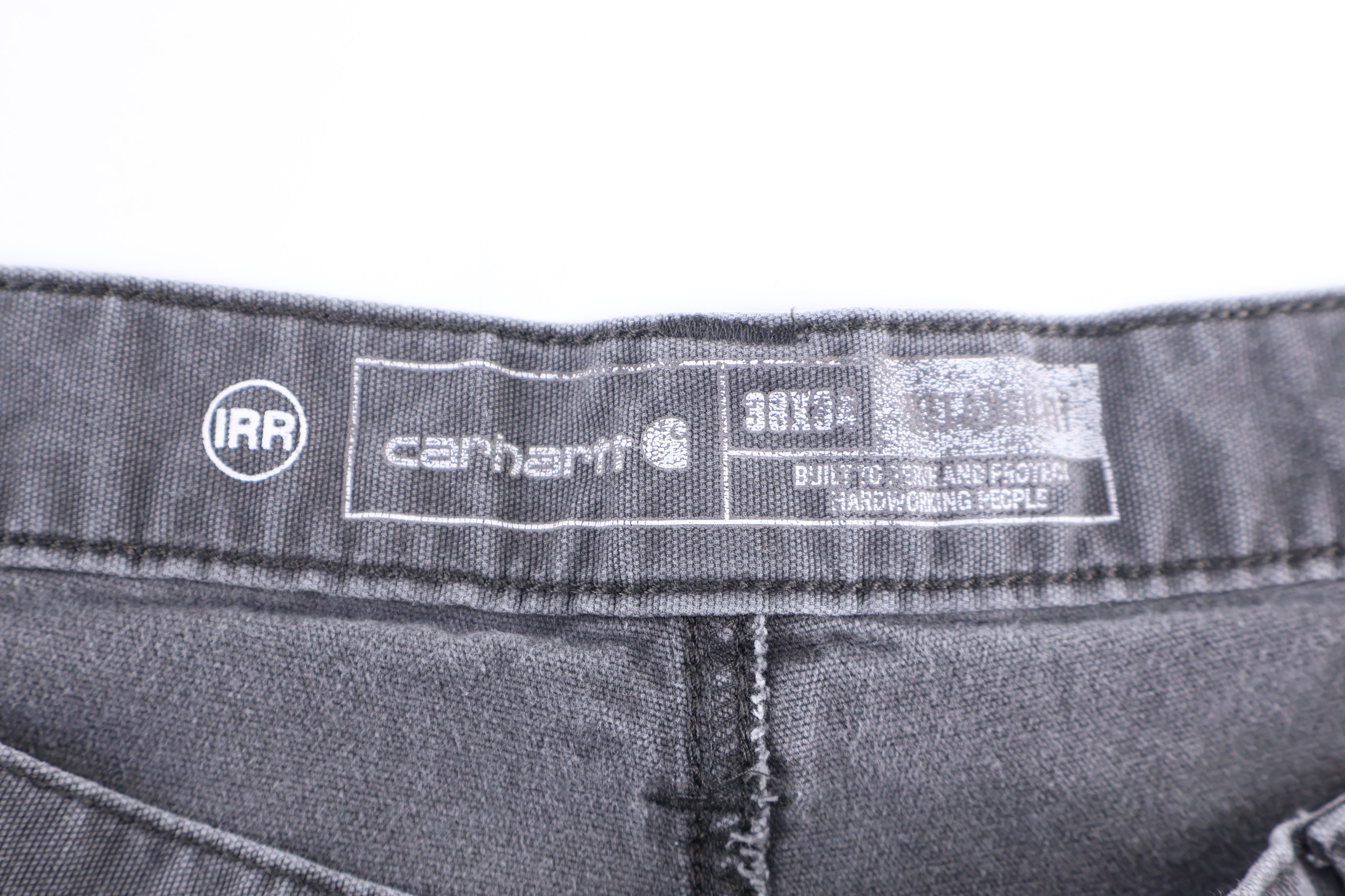 Carhartt Logo Patch Grey Pants - Pants - Thrifted Threads