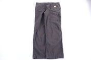 Carhartt Logo Patch Grey Pants - pants - Thrifted Threads