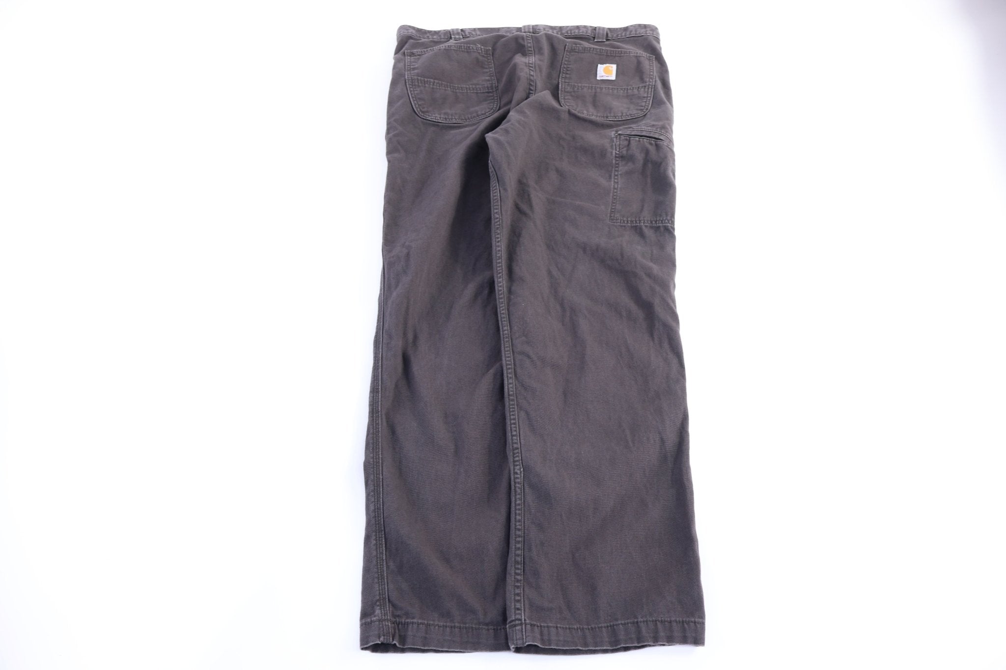Carhartt Logo Patch Grey Pants - pants - Thrifted Threads
