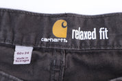 Carhartt Logo Patch Grey Pants - pants - Thrifted Threads