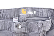 Carhartt Logo Patch Grey Pants - Pants/Shorts - Thrifted Threads