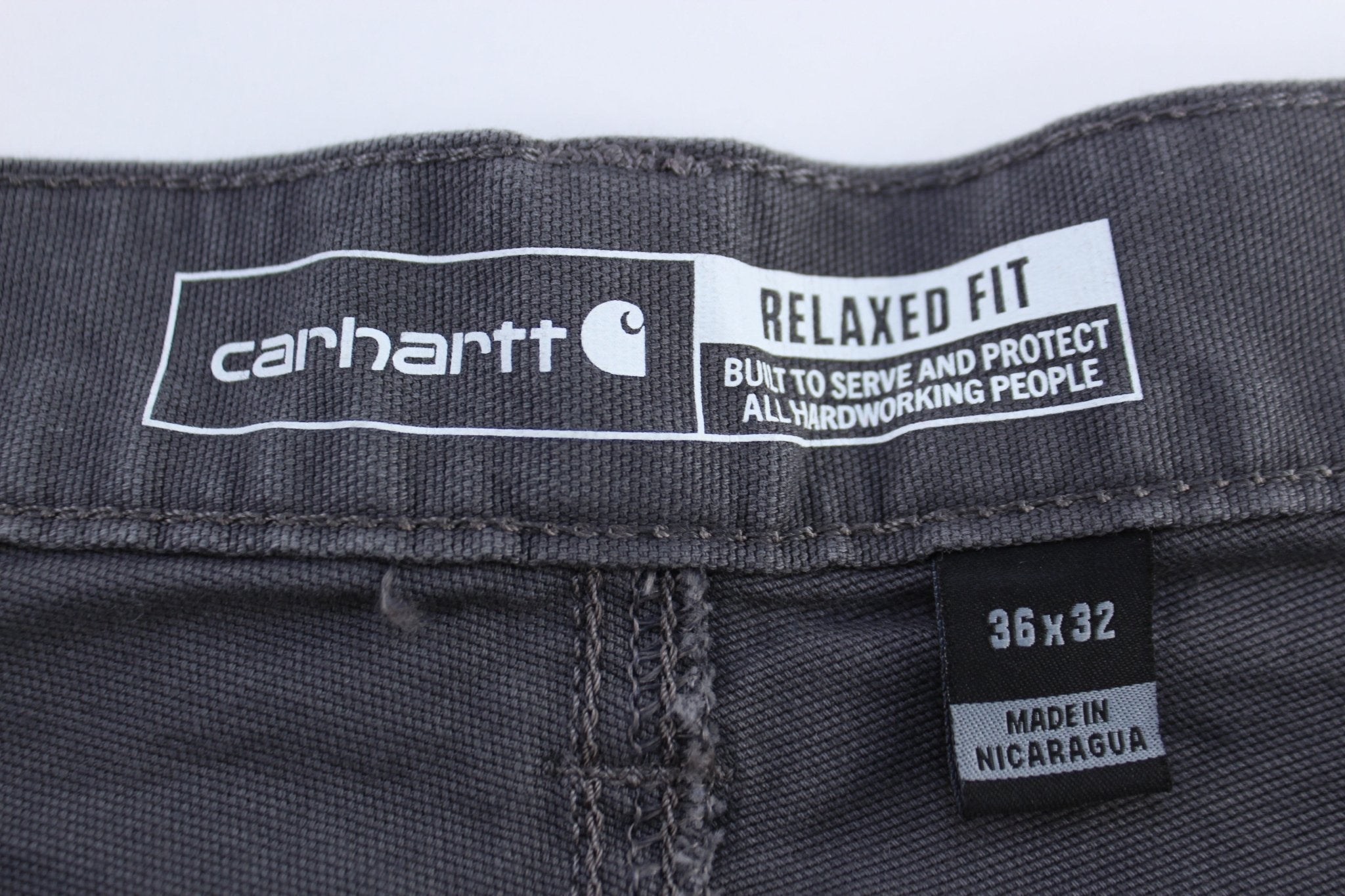 Carhartt Logo Patch Grey Pants - Pants/Shorts - Thrifted Threads