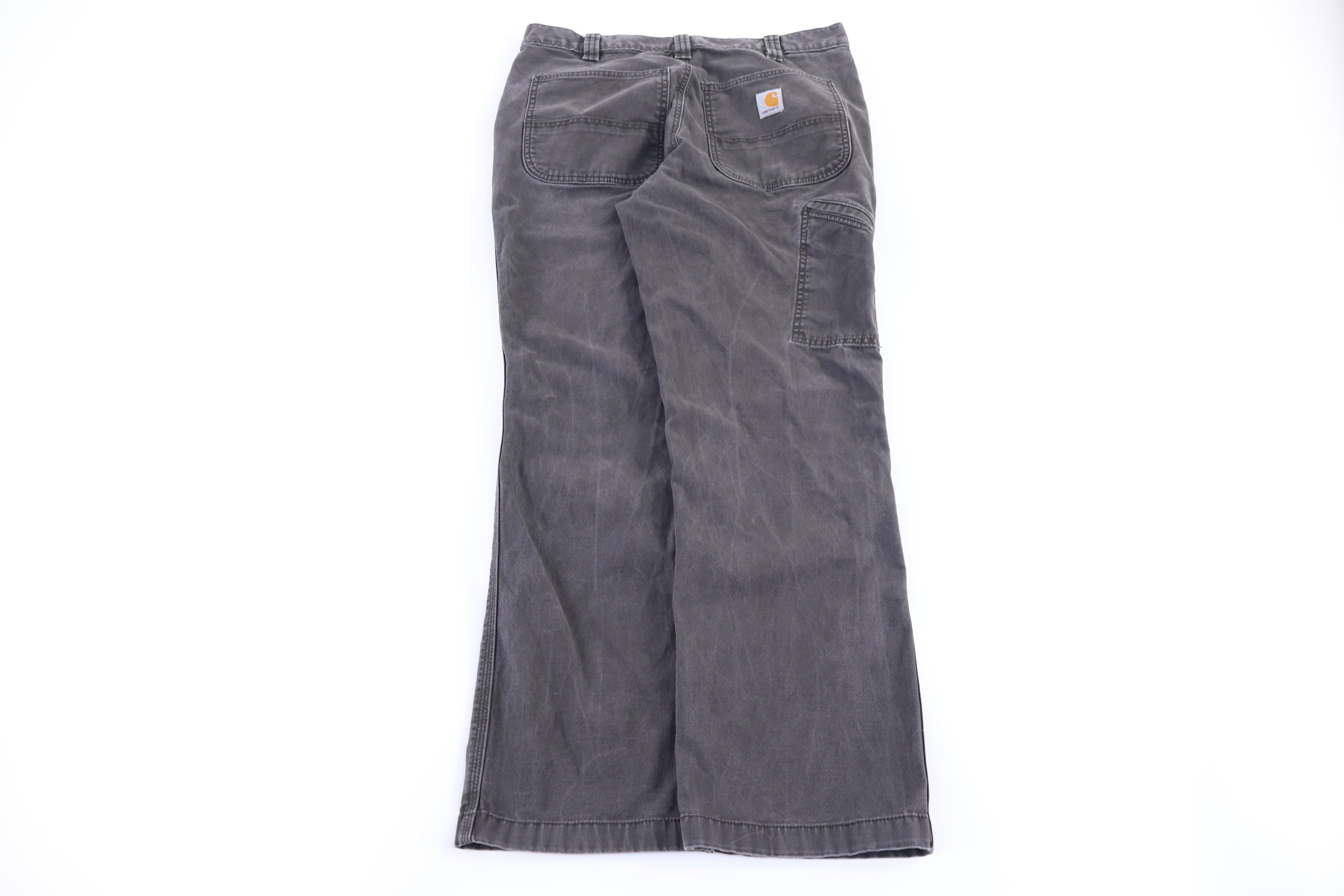 Carhartt Logo Patch Grey Pants - Pants/Shorts - Thrifted Threads