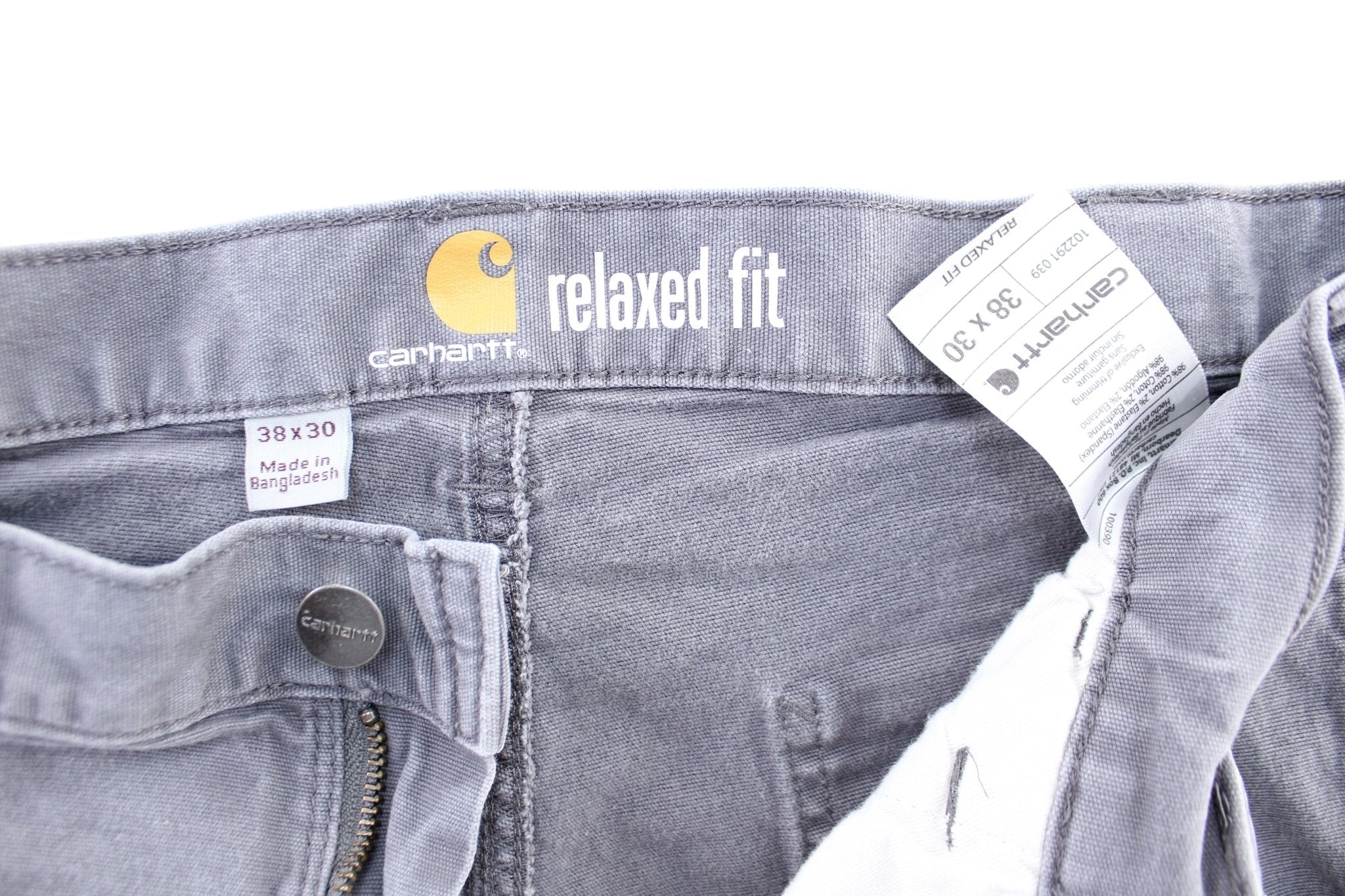 Carhartt Logo Patch Grey Pants - Pants/Shorts - Thrifted Threads