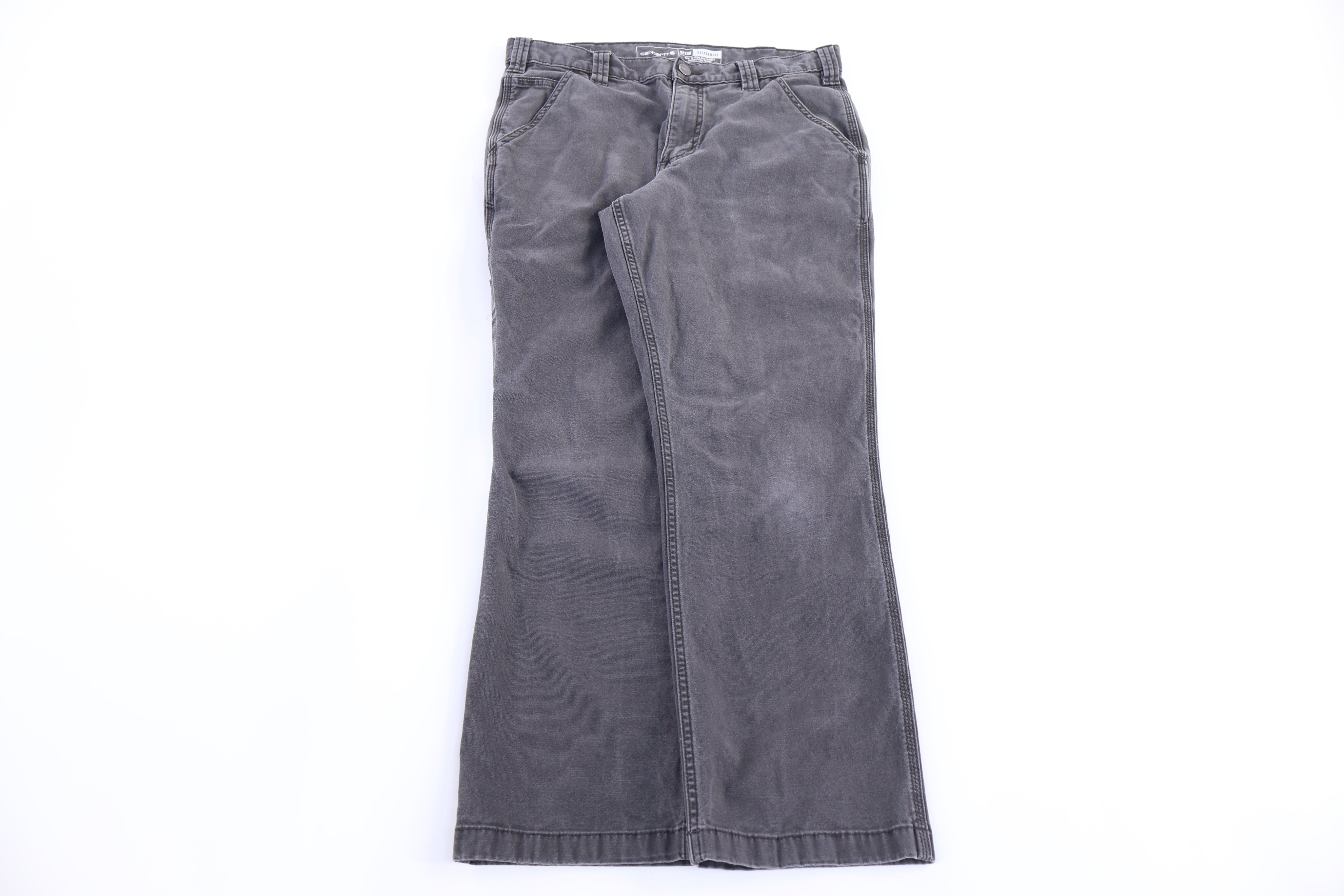 Carhartt Logo Patch Grey Pants - Pants/Shorts - Thrifted Threads