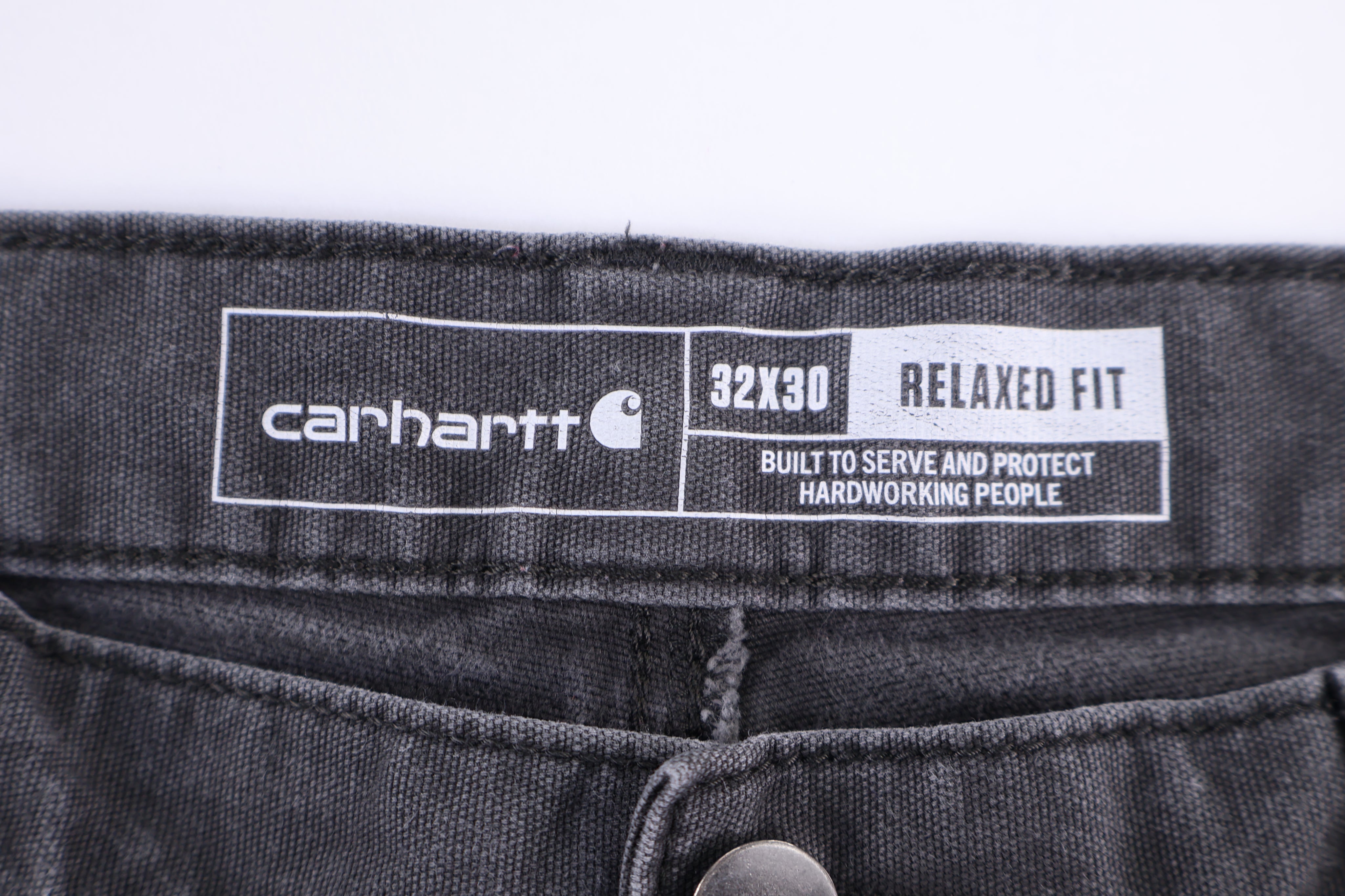 Carhartt Logo Patch Grey Pants - Pants/Shorts - Thrifted Threads