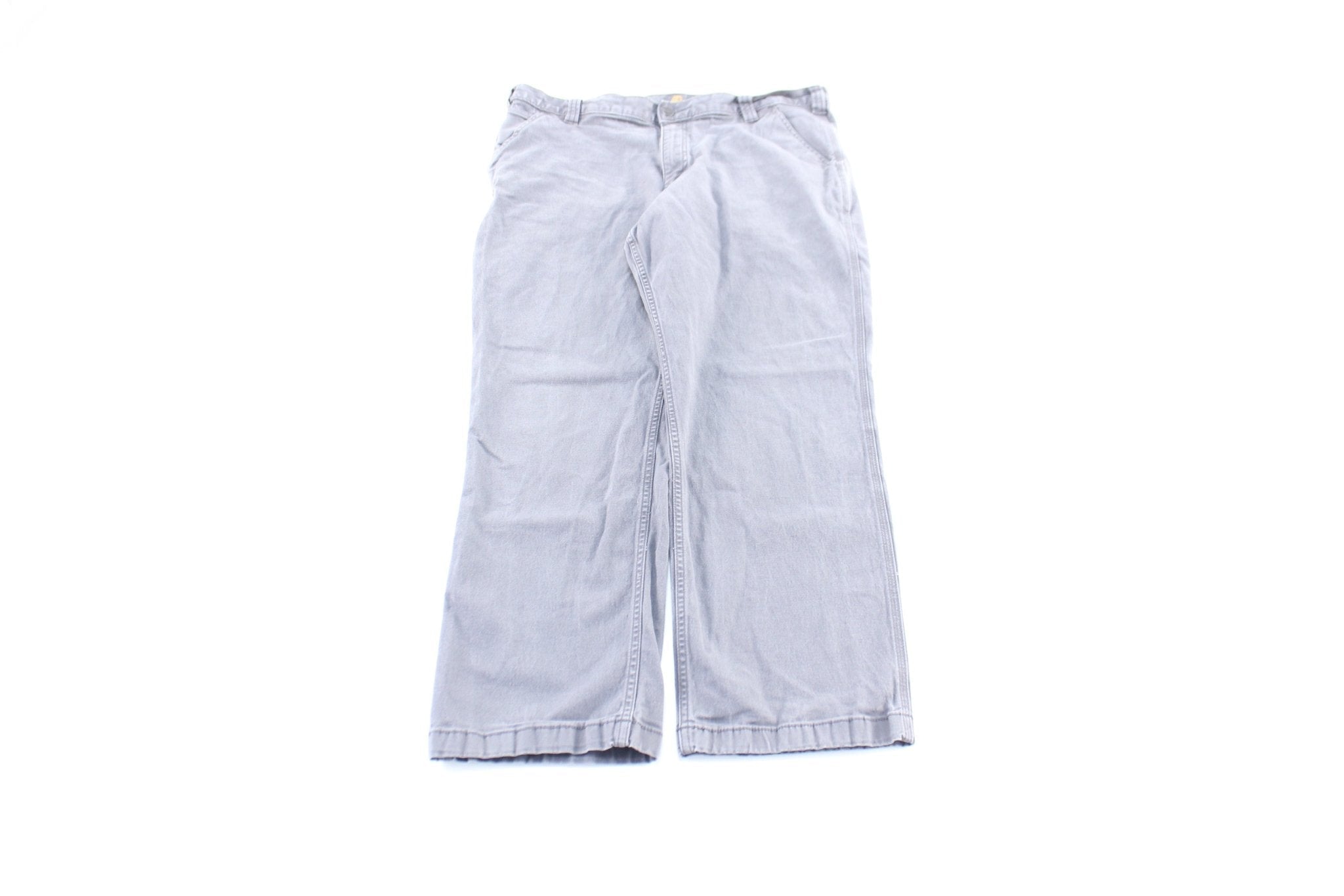 Carhartt Logo Patch Grey Pants - Pants/Shorts - Thrifted Threads