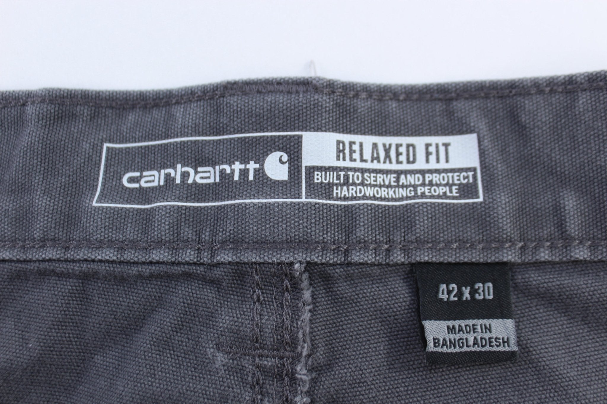 Carhartt Logo Patch Grey Pants - Pants/Shorts - Thrifted Threads