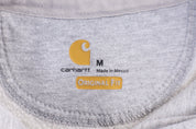 Carhartt Logo Patch Grey Pullover Hoodie - Sweatshirt - Thrifted Threads