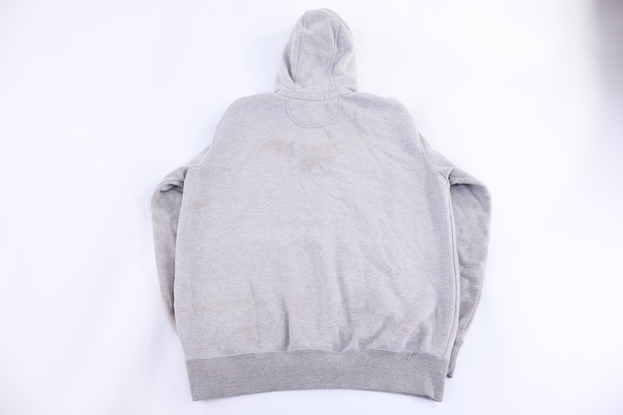 Carhartt Logo Patch Grey Pullover Hoodie - Sweatshirt - Thrifted Threads