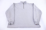 Carhartt Logo Patch Grey Quarter Zip Sweatshirt - Sweatshirt - Thrifted Threads