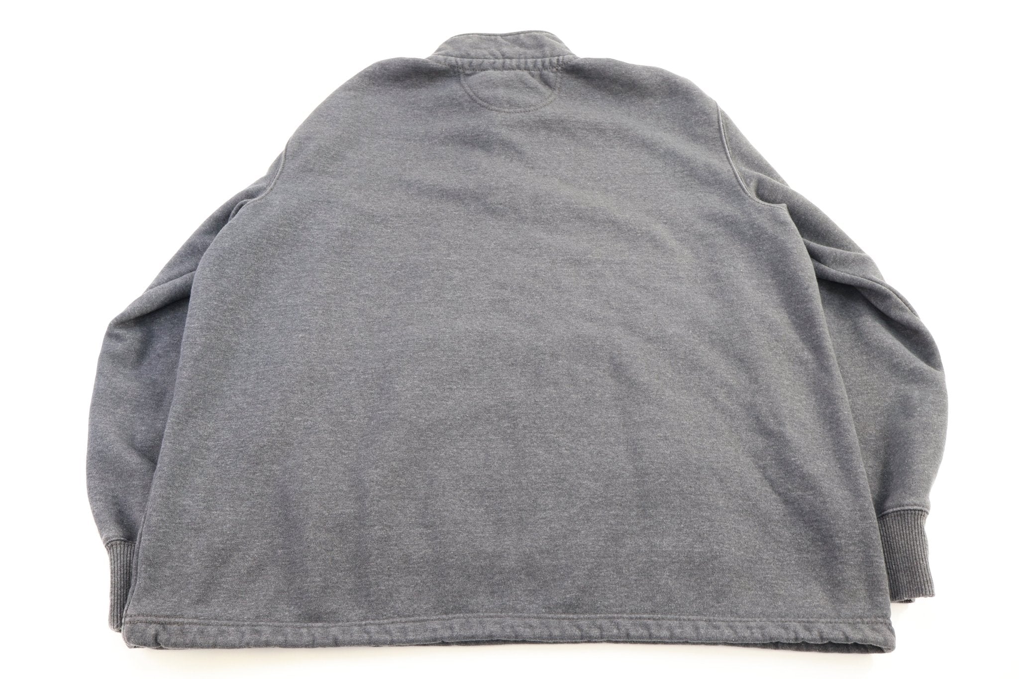 Carhartt Logo Patch Grey Quarter Zip Sweatshirt - Sweatshirt - Thrifted Threads